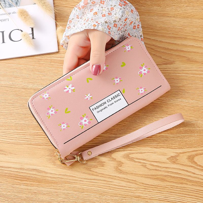 EV D 207 dompet panjang wanita style bunga import real pict