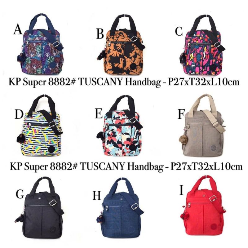 Tas wanita 3 fungsi tenteng selempang ransel kipling 8882 tuscany backpack