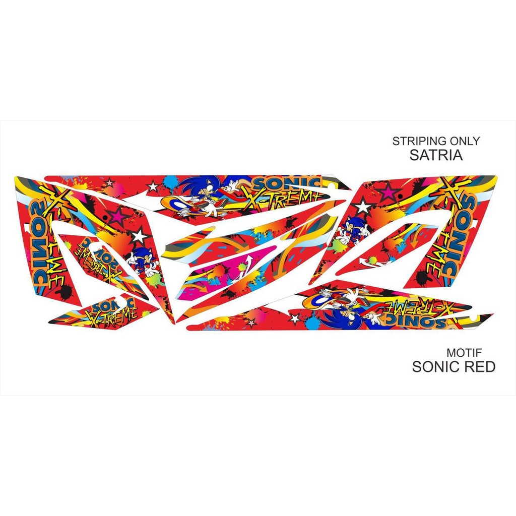 Striping Variasi Satria FU NEW  - Sonic Biru