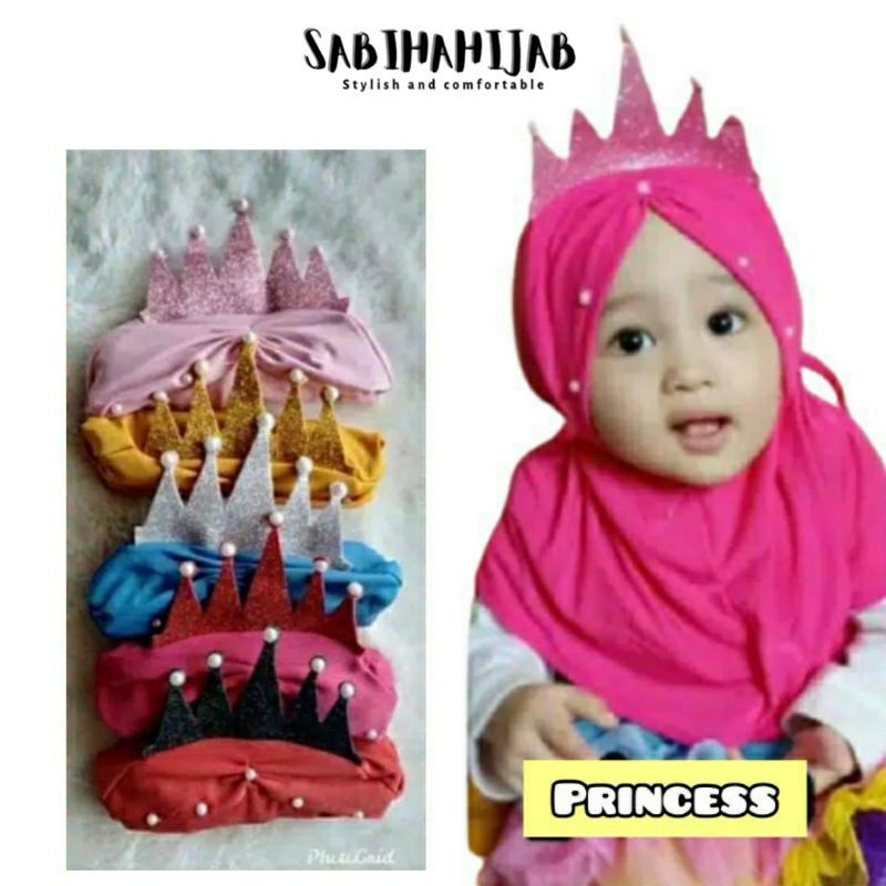 Jilbab anak MAHKOTA PRINCESS jersey kerudung bayi hijab anak perempuan lucu sabihahijabofficial