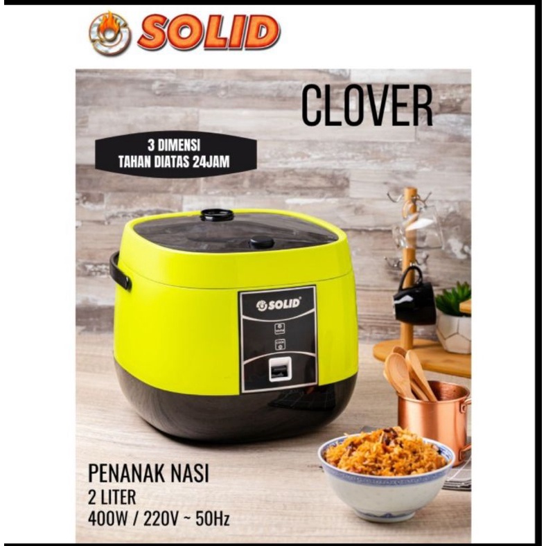 Rice Cooker 2 Liter / RICE COOKER SOLID CLOVER 2 LITER