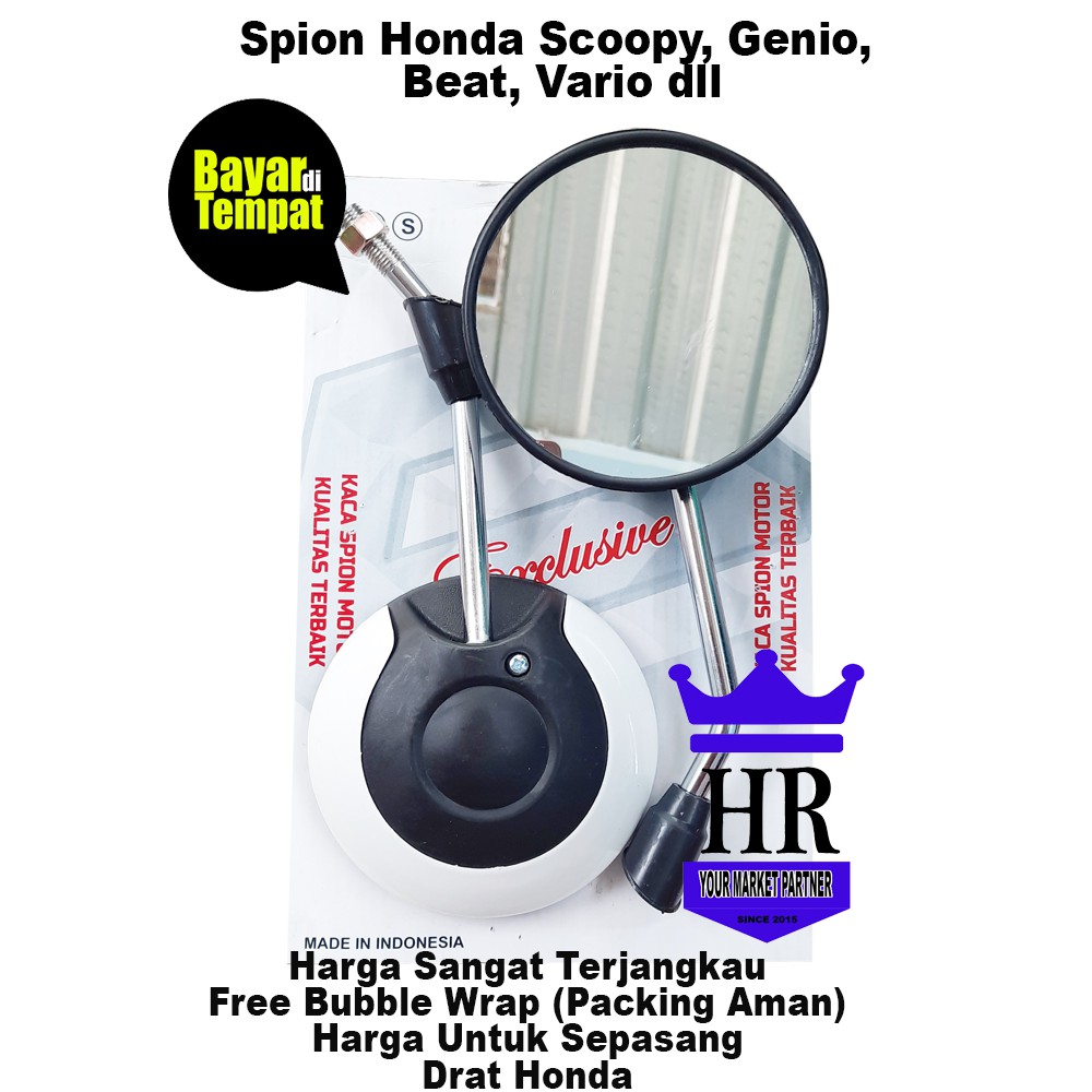 Spion Scoopy Sepion Scoopy Spion Scoopy NEW Datar -Spion scoopy esp kaca datar _SPION GENIO-Putih