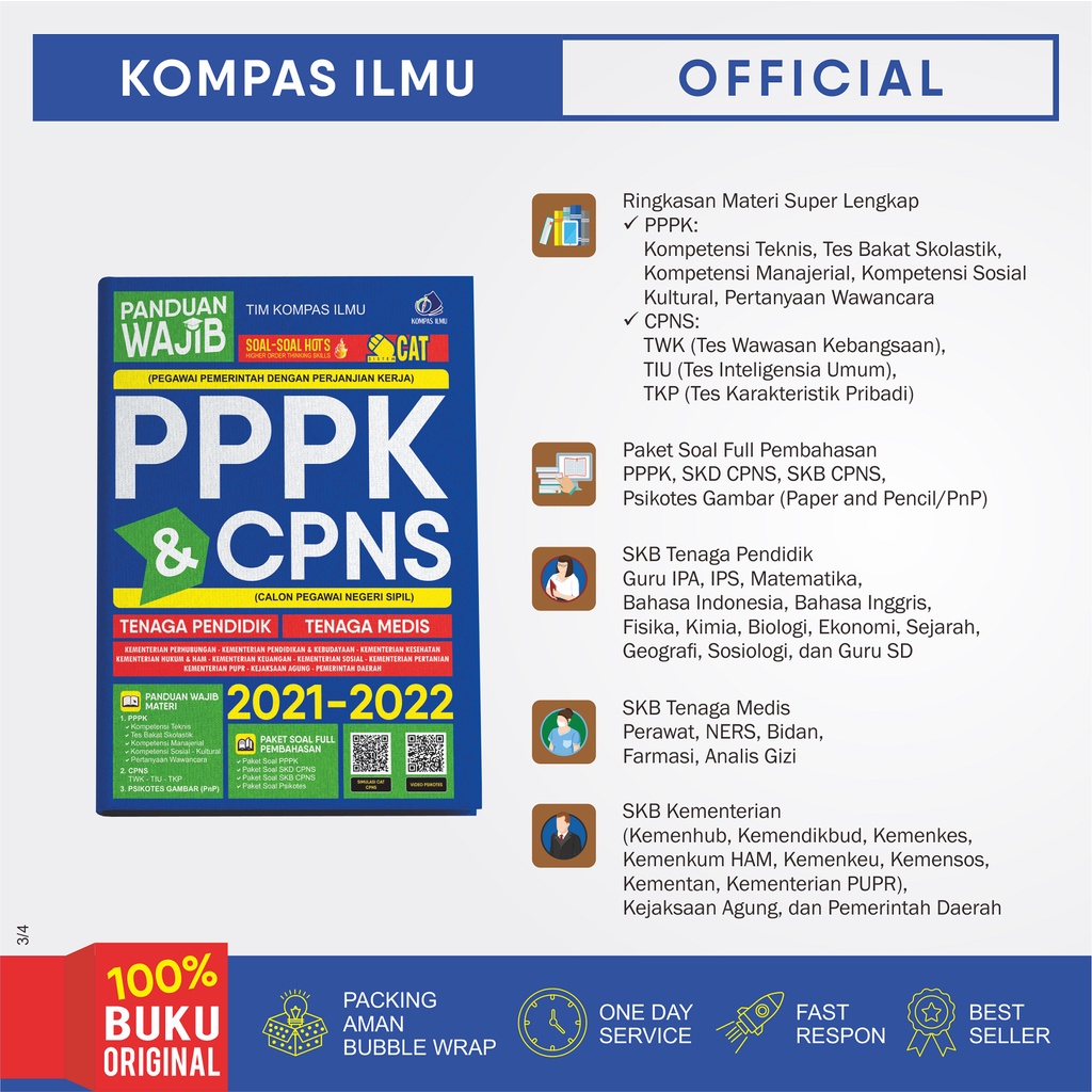 Kompas Ilmu Buku Panduan Wajib Tes Masuk BUMN / CPNS / PPPK / ASN 2021 / 2022 - SKD-5