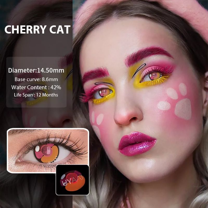 SOFTLENS CHERRY CAT COSPLAY HALLOWEEN ANIME CRAZY LENS