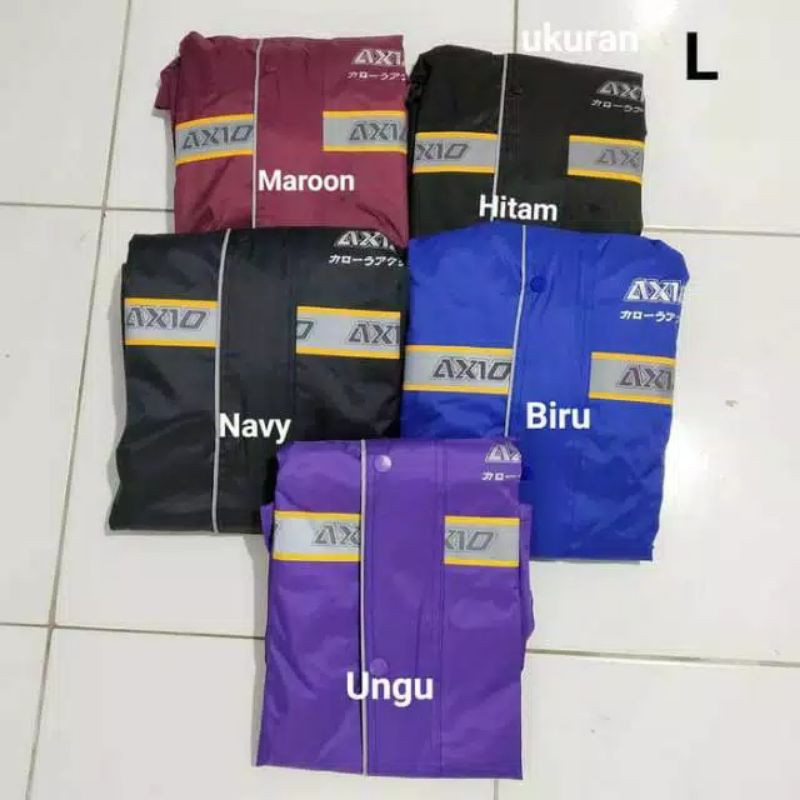 Jas Hujan AXIO Original Anti Bocor Bahan Lebih Tebal Jas Hujan Murah Motor Mantel Hujan Warna