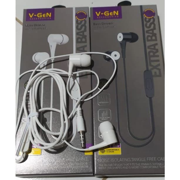 Earphone V-GeN VEP1-06 Wired Handsfree Headset Original Extra Bass