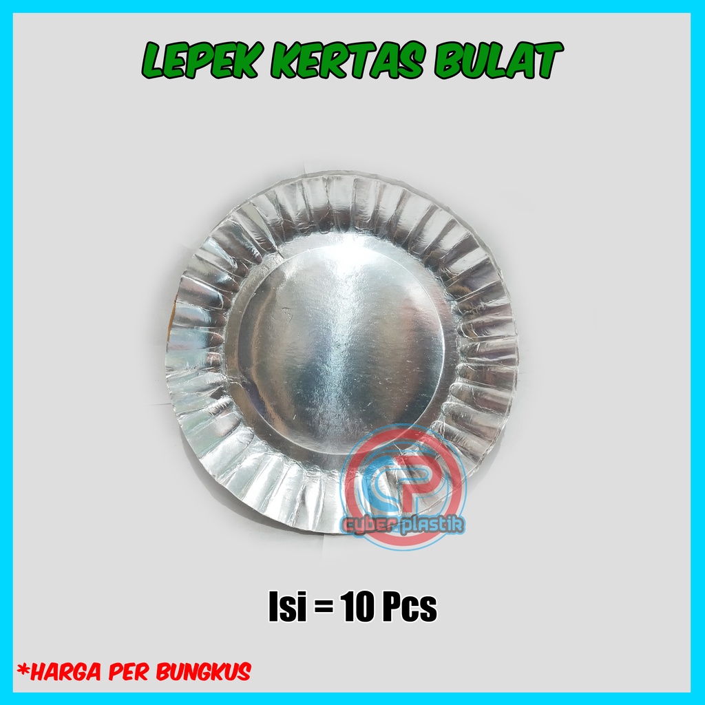Lepek Kertas Bulat | Lepek Kue Ultah Bulat | Piring Kue Kertas Isi 10 Pcs