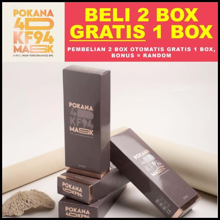 Pokana 4D Kf94 Mask / Masker Pokana 4D Kf94 Isi 12 Pcs