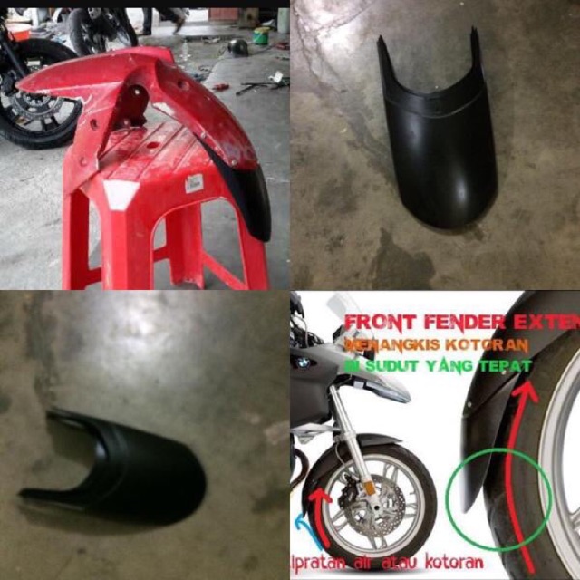 Sambungan spakbor ninja 250 fi dan z250 fi sambungan spakbor depanj n250fi z250fi mudflap ninja