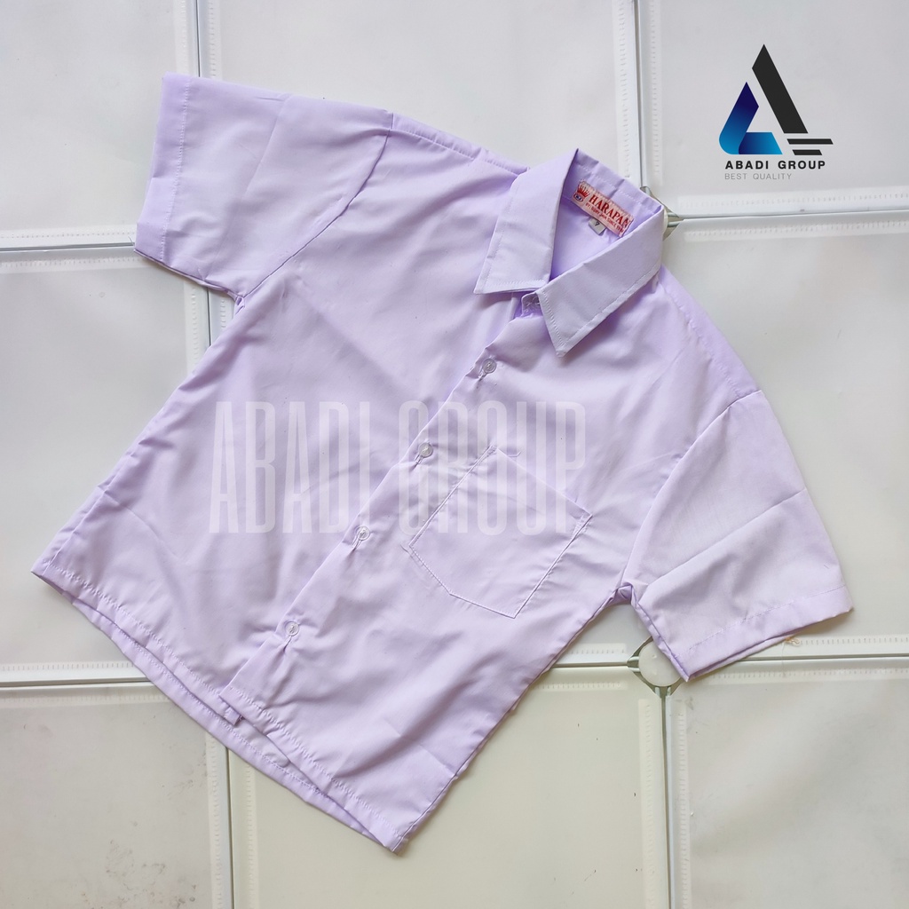 baju kemeja polos SD lengan pendek