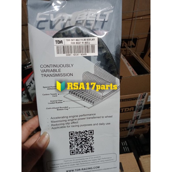 CVT BELT V BELT BEAT FI ( KZL ) TDR KEVLAR ORIGINAL