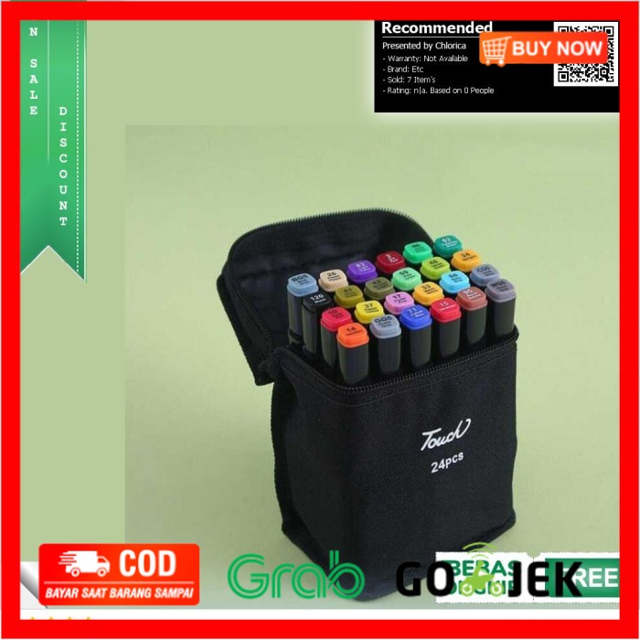 

(BISA COD) EZONE Spidol Dual Side Fine Art Brush Pen Art Marker Set - HL0270 - 24 Warna