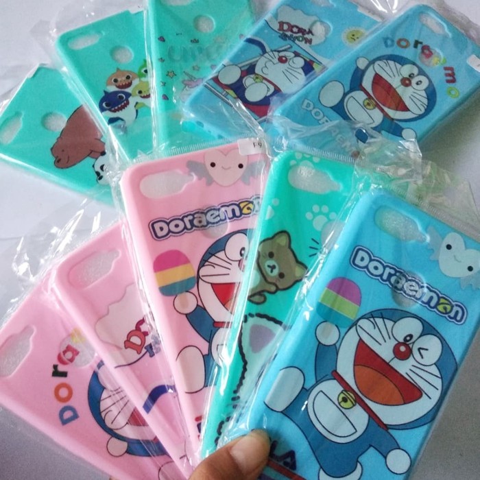 (GRATIS ONGKIR) Softcase Candy Karakter Oppo A12 - Motif Cantik Doraemon Pink