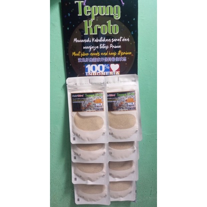 1 RENCENG TEPUNG KROTO ,JANGKRIK ,DAN KELABANG ISI 8 PCS