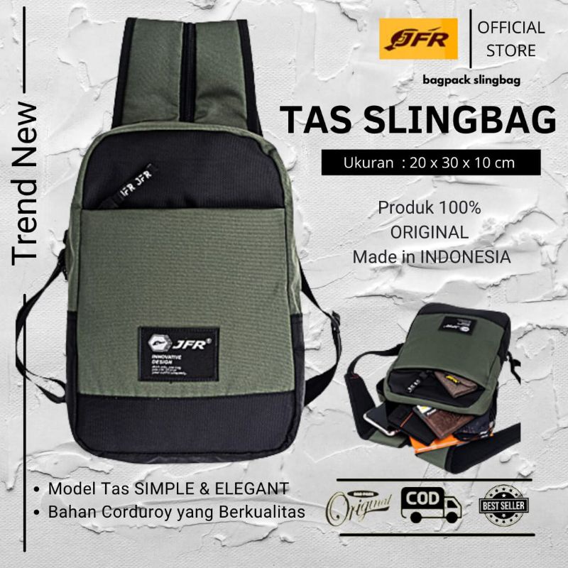 JFR Tas Slempang Sling Bag Bahan Polyester Selempang JT27 Original