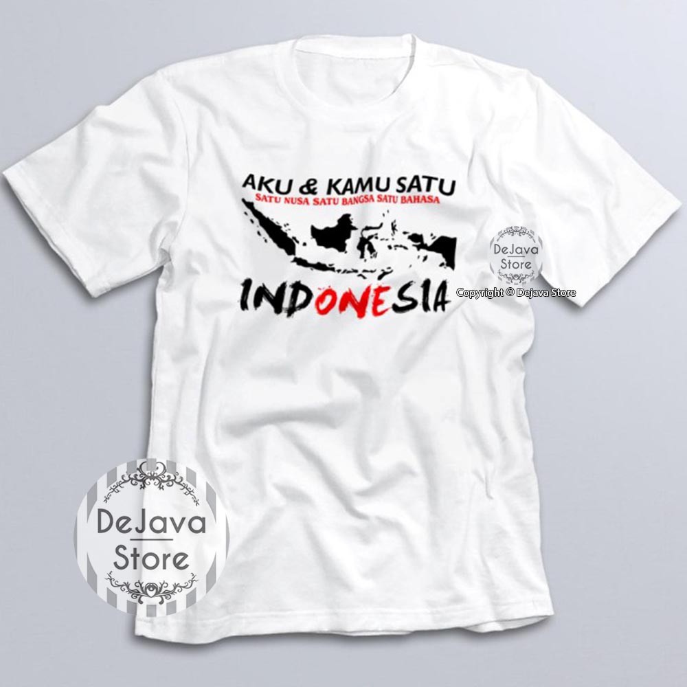 Kaos Distro Indonesia Aku dan Kamu Satu Baju Kemerdekaan Agustus Cotton Combed 30s Premium | 1598-3