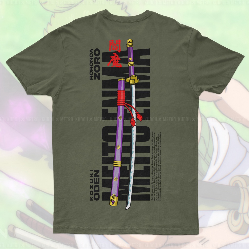 Kaos Zoro Meito Enma Anime Manga One Piece Unisex