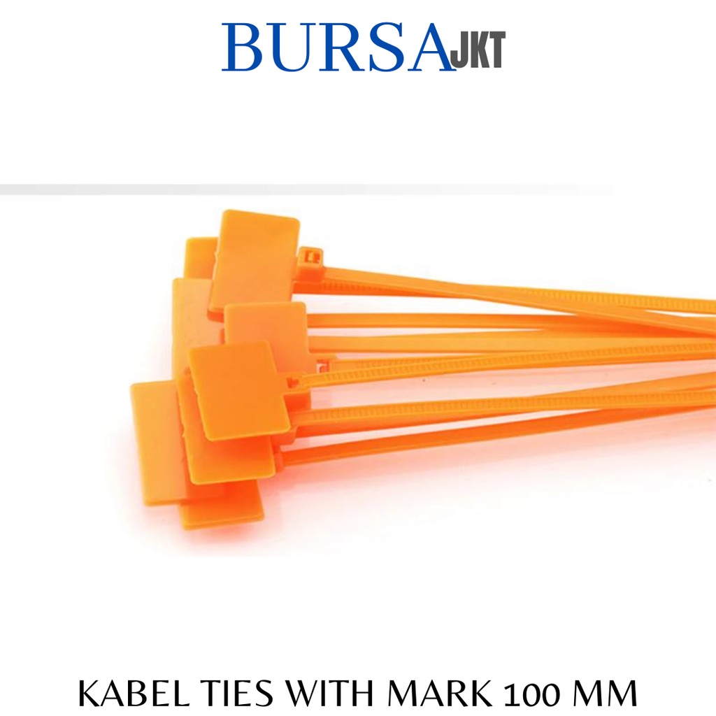 KABEL TIES TIE MARKING PENGIKAT KABEL DENGAN TAG 100 MM