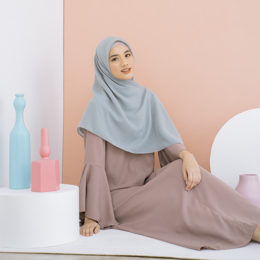 Lozy Hijab - [Defect] Mima Square Syari ( Hijab Segiempat Voal )-Sage