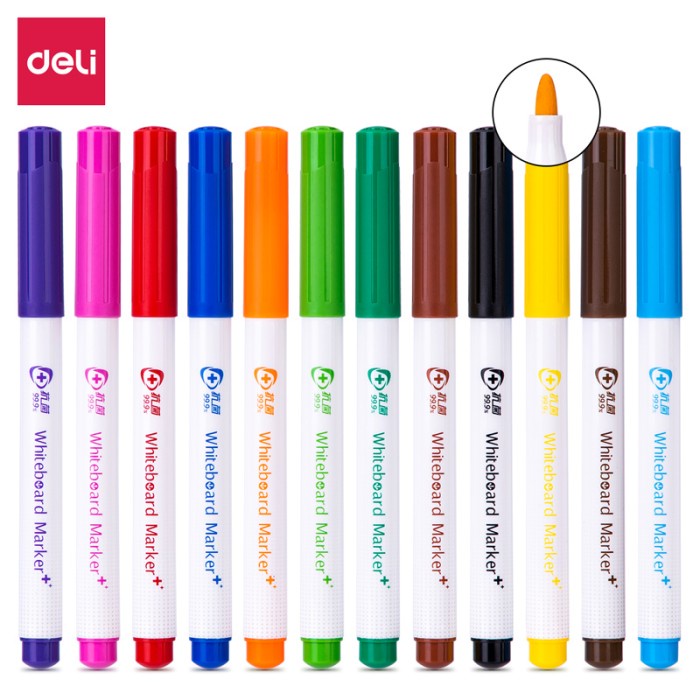 

(DISKON TERMURAH) Deli Coloring Marker Spidol Warna Peralatan Menggambar 12Warna S531