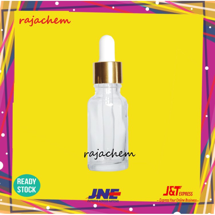 Botol Pipet Kaca Tebal 20ml Ring Gold