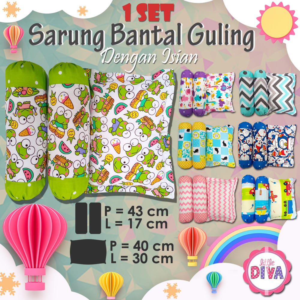 SARUNG Bantal Guling Bayi Tanpa Isian sarbangul AKACHAN BG sbg kado bayi