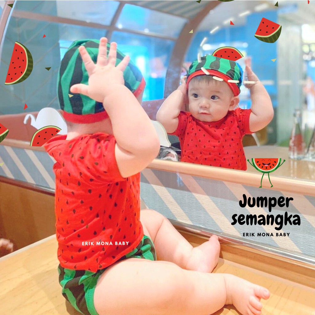 ✅ baju bayi jumper bayi baju anak ✅ buah semangka watermelon lucu murah ✅