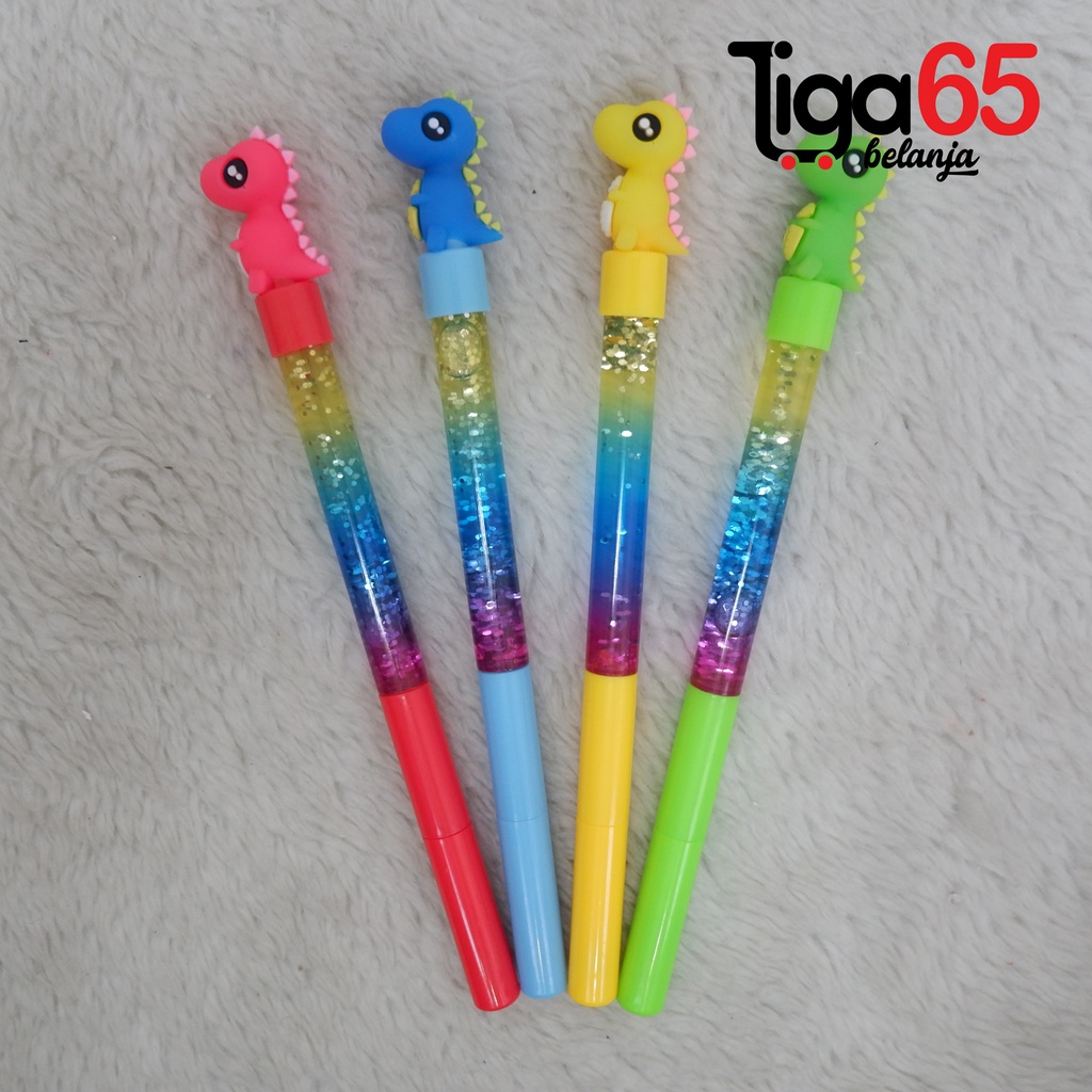 365 GEL PEN #41154 Pulpen Gel Glitter Bahan Plastik Karakter