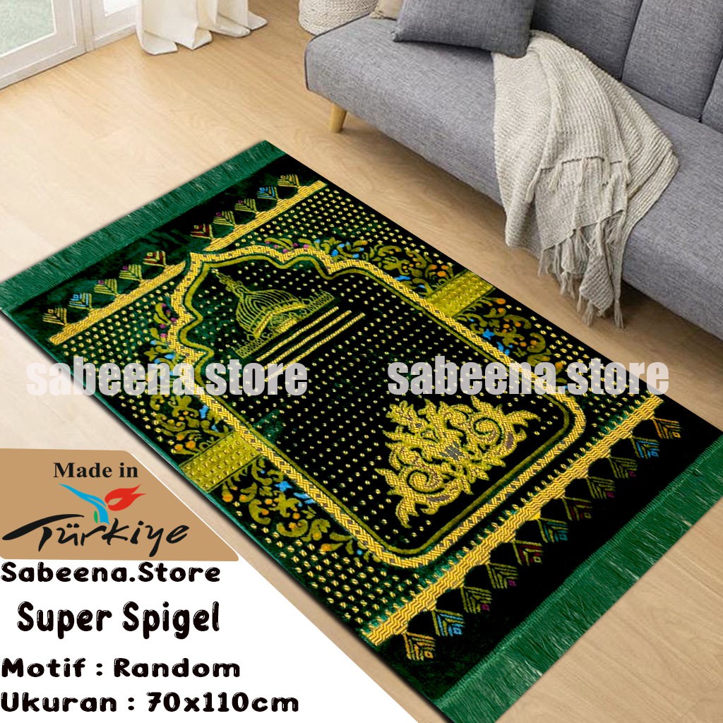 Sabeena.Store - Sajadah Turki Spigel - Sejadah Turki - Sajadah Impor - Perlengkapan Sholat Muslim