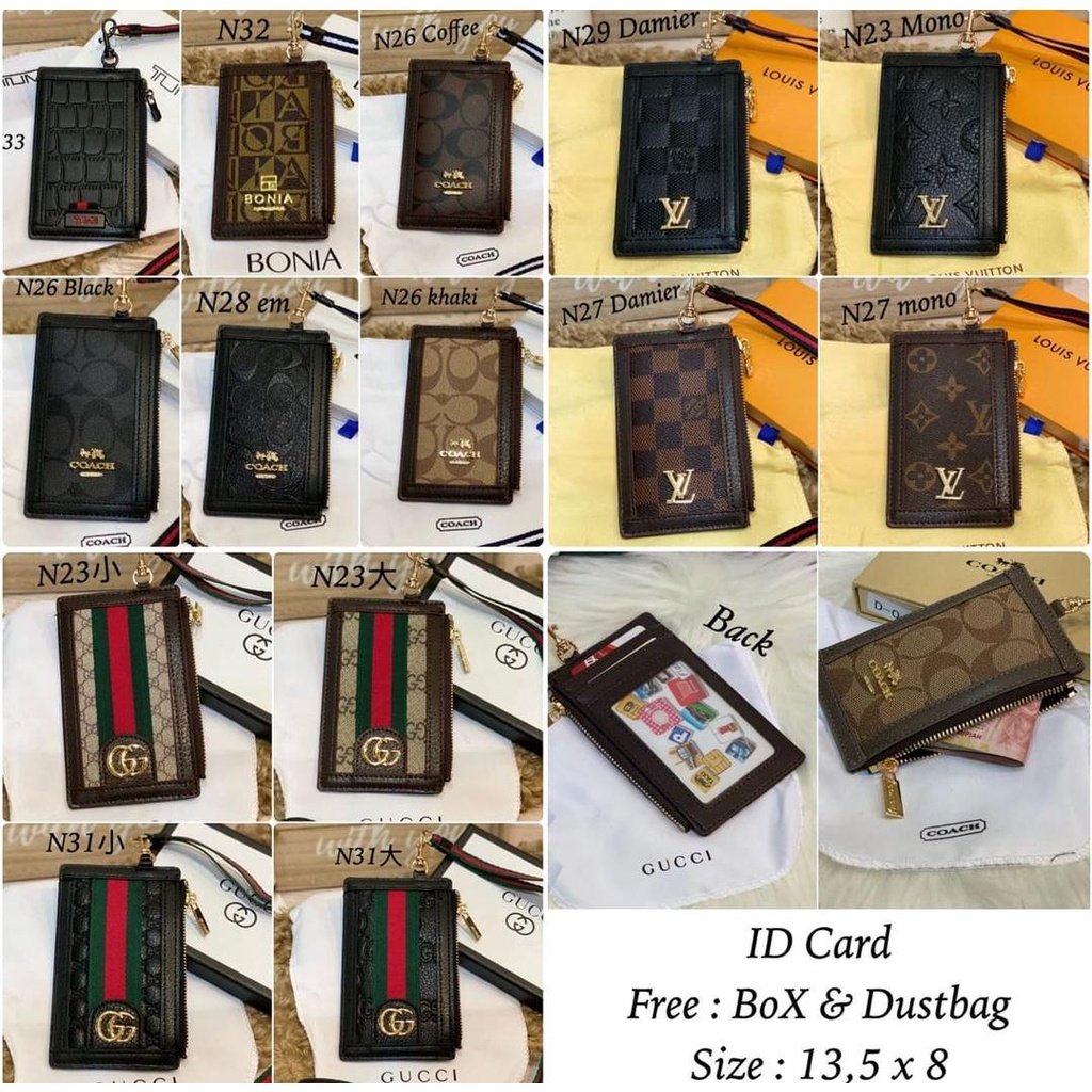 dompet ID CARD FREE BOX&amp;DUSTAG UK 14X8 CM