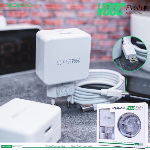 ADAPTER + KABEL 1 SET CHARGER OPPO VOOC 4A ORIGINAL