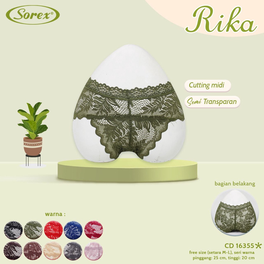 Sorex-Celana Dalam Wanita Renda Sexy Semi Transparan/CD Brokat Full Lace