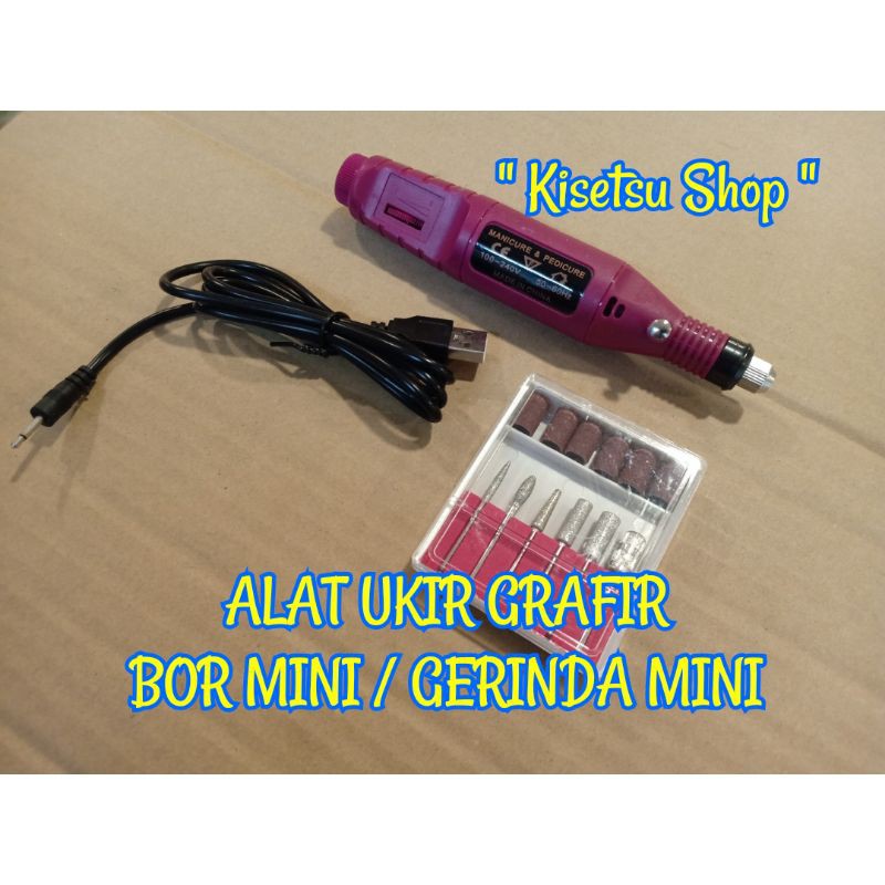 BOR MINI / ALAT UKIR / PEDICURE MANICURE USB