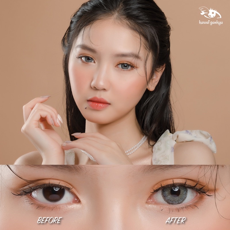 KawaiGankyu Softlens - Princess Morocco Gray (1botol)