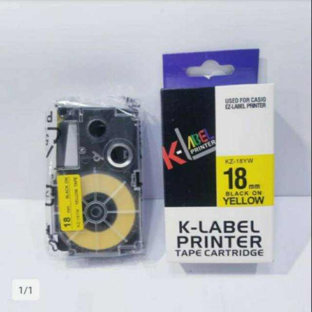 Label Printer K-LABEL 18 mm Compatible use Casio EZ Tape Printer 18mm