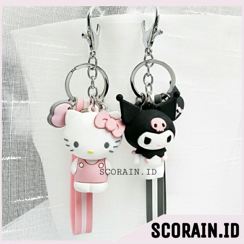 GANCI KARAKTER KARTUN BONEKA PVC | GANTUNGAN KUNCI MOTOR MOBIL GANTUNGAN TAS LUCU | KEY CHAIN MELODY KEROPI | GANTUNGAN KUNCI KEROPI KUROMI KEYCHAIN GANTONGAN KONCI