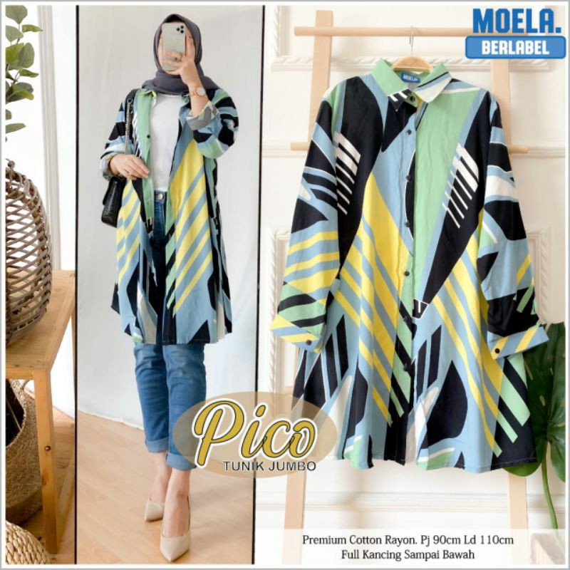 Tunik Jumbo Pico berlabel moela original