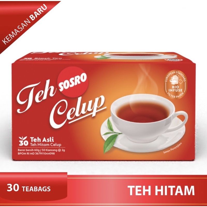 

Teh Celup Sosro isi 30 sachet