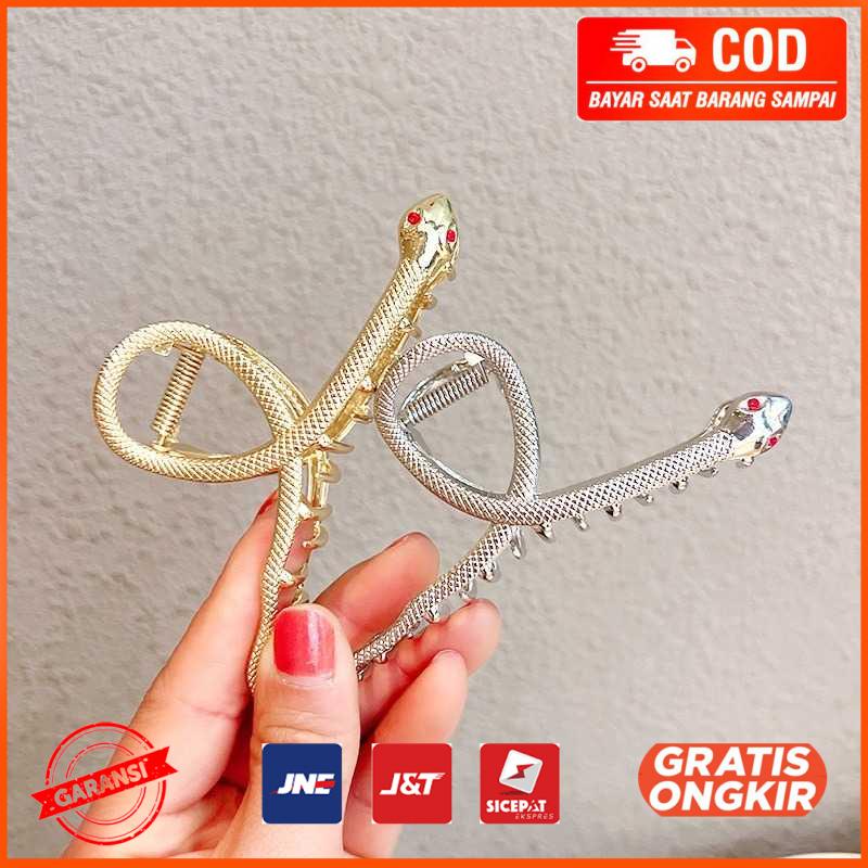 Jepitan Rambut Snake Grab Shark Metal Hair Clip ZC1