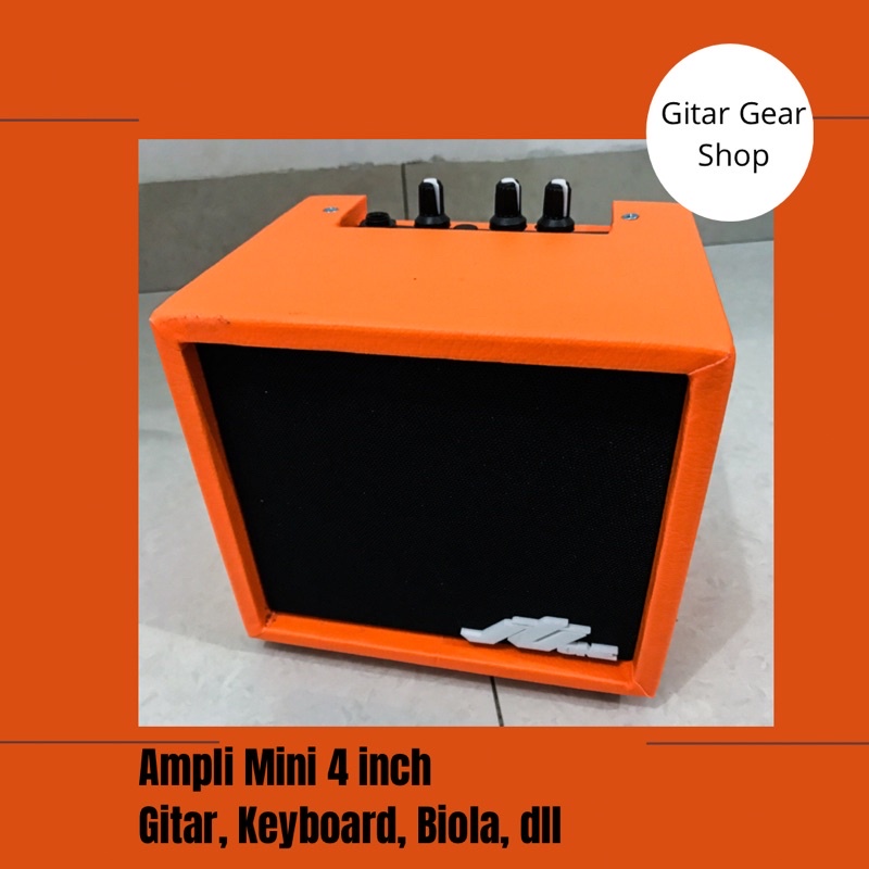 [ORANGE] AMPLI GITAR 4 INCH AMPLIFIER GITAR 4 INCH SPEAKER GITAR AMPLI KEYBOARD AMPLIFIER JTJ AMPLI JTJ AMPLI JTJ 4 INCH