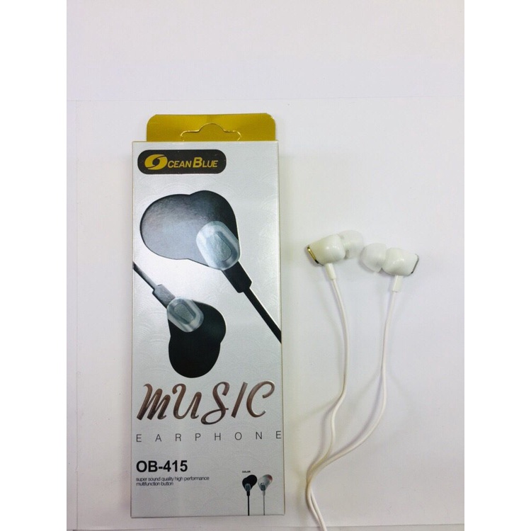 Headset Earphone Handsfree Ocean Blue OB-415 3.5mm Super Bass Aksesoris Handphone HP OCEANMART OCEAN MART Murah Grosir