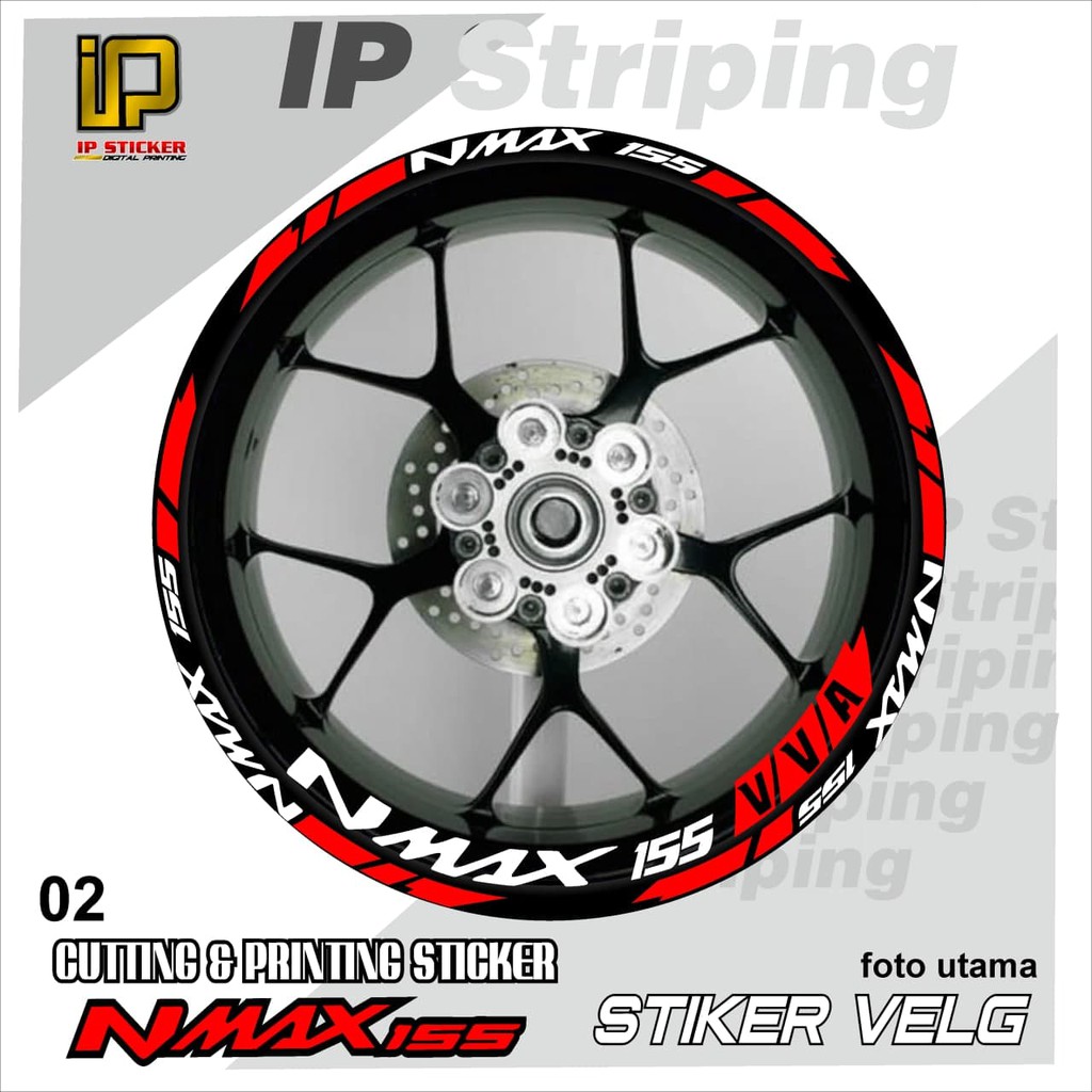 NMAX 155 sticker velg NMAX 155 motor YAMAHA motor sticker velg variasi Racing NMAX 155.02