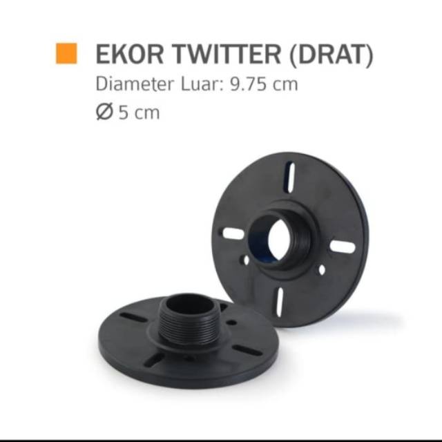 Flange Sambungan Drat Horn Tweeter Diameter Drat Throat 2,5cm