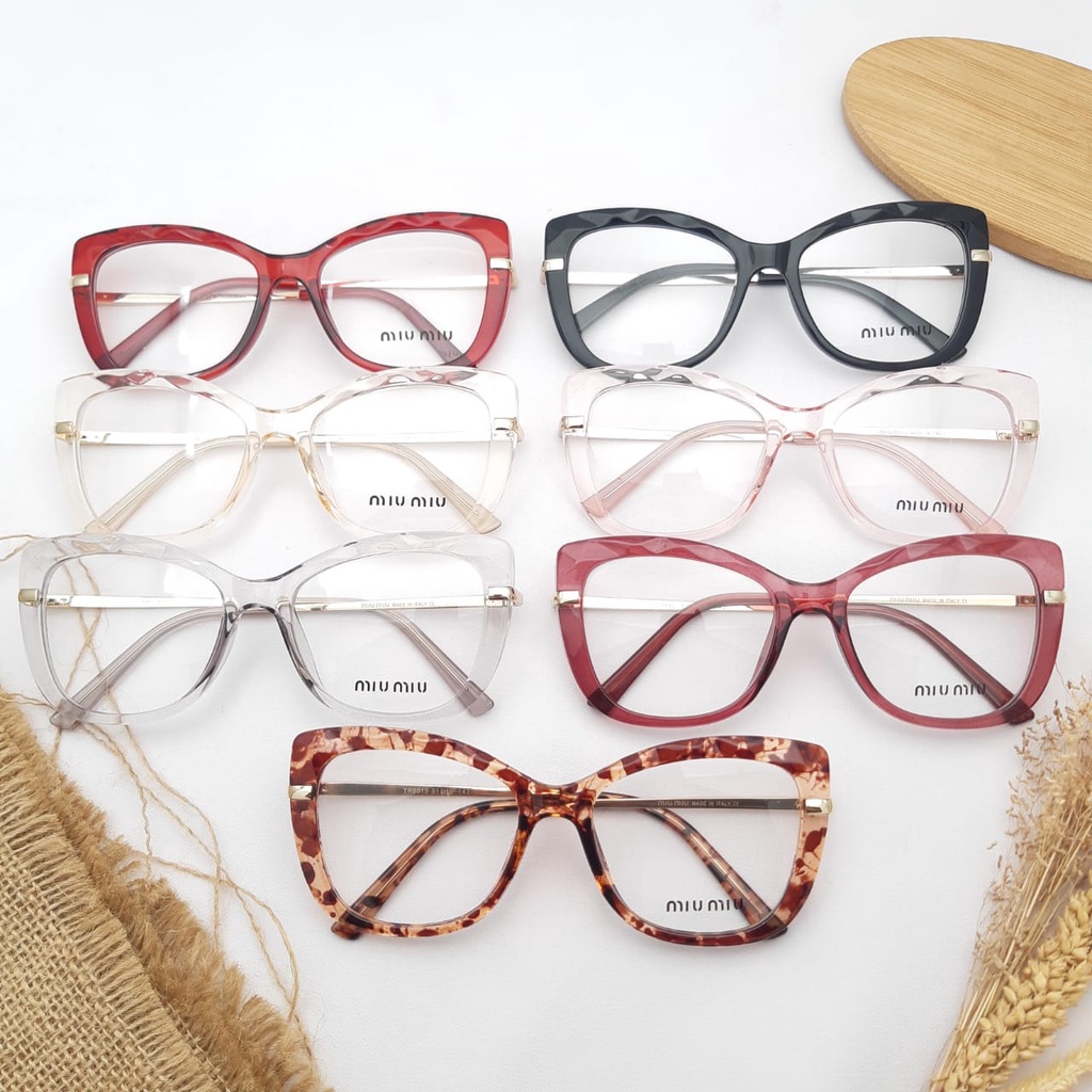TERLARIS  Frame Kacamata Wanita Kacamata Frame Wanita MIUMIU A9018