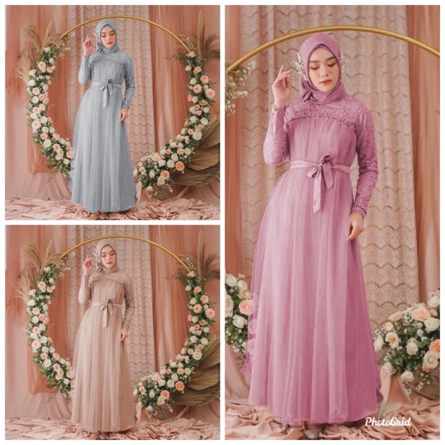 ZR maxi mikayla / Gamis wanita terbaru / Gamis Maxi kekinian murah