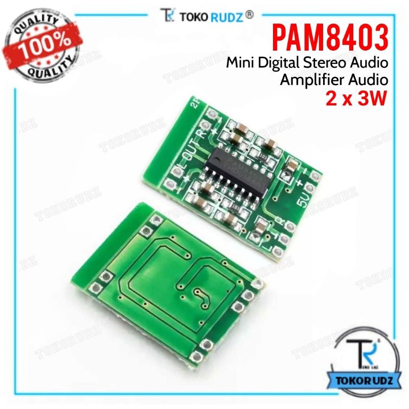 PAM8403 Mini Modul Audio Stereo Amplifier 5V Digital Dual Channel 2 x 3W