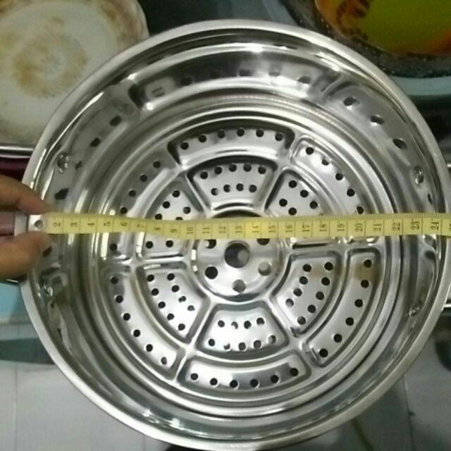 Panci Steamer Kukus 26cm 2 Susun Sup Soup Pot Stainless Steel Tebal