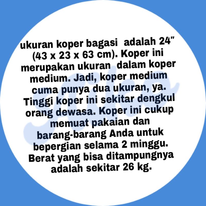 koper 18 inch 22 inch 24 inch size bagasi