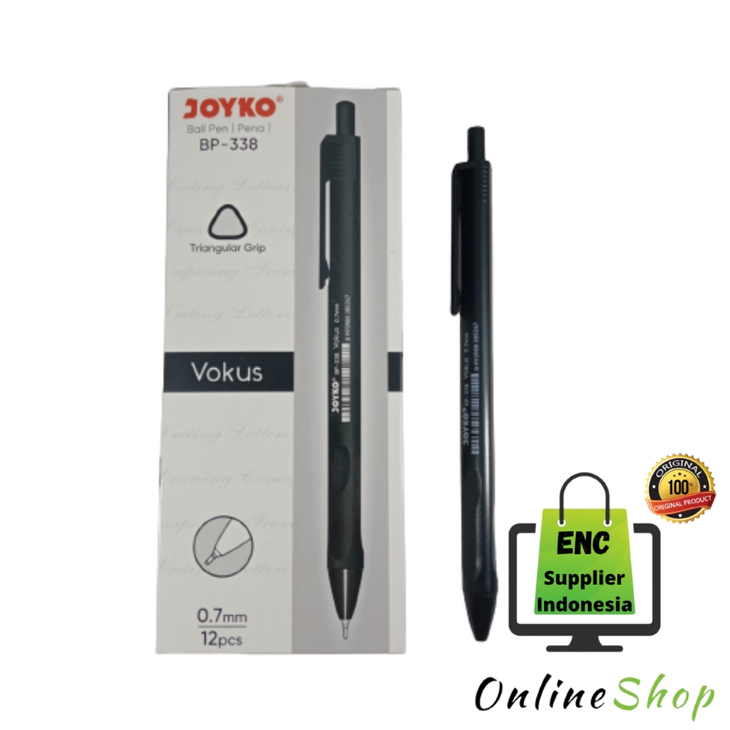 

joyko 6 buah pen VOKUS bp-338 0.7 mm bp 338 cetrek per 6 pcs - enc.sup