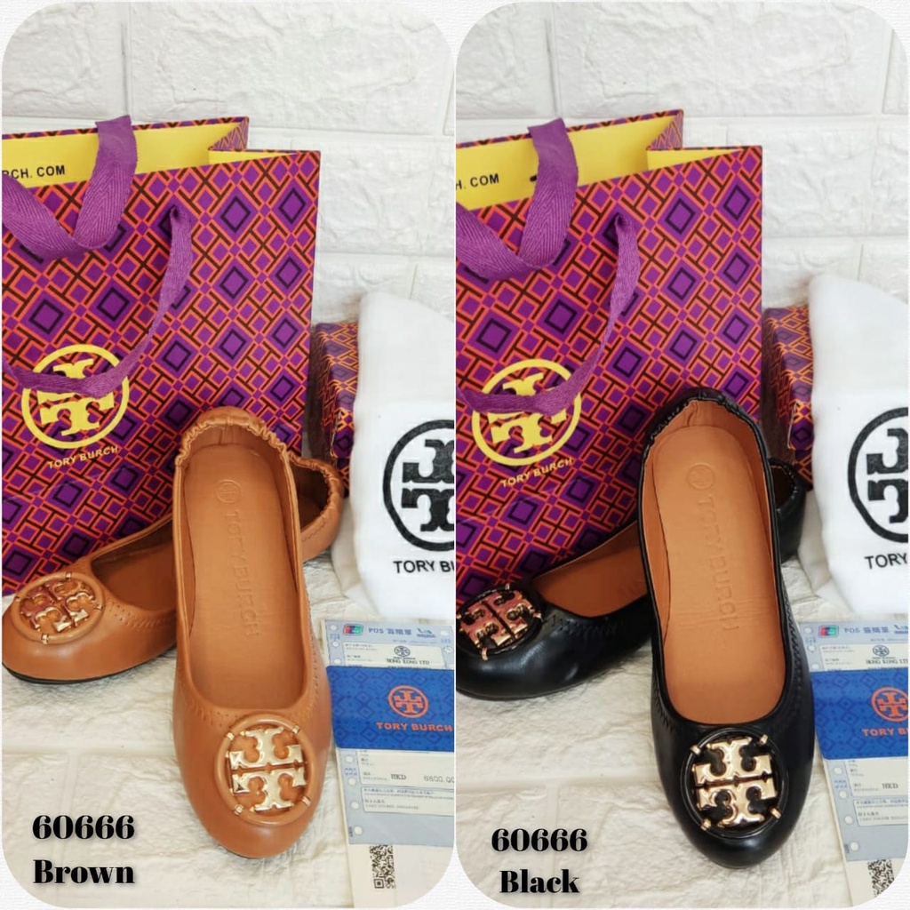 SEPATU WANITA IMPORT FLAT LOGO TERBARU SET 60666